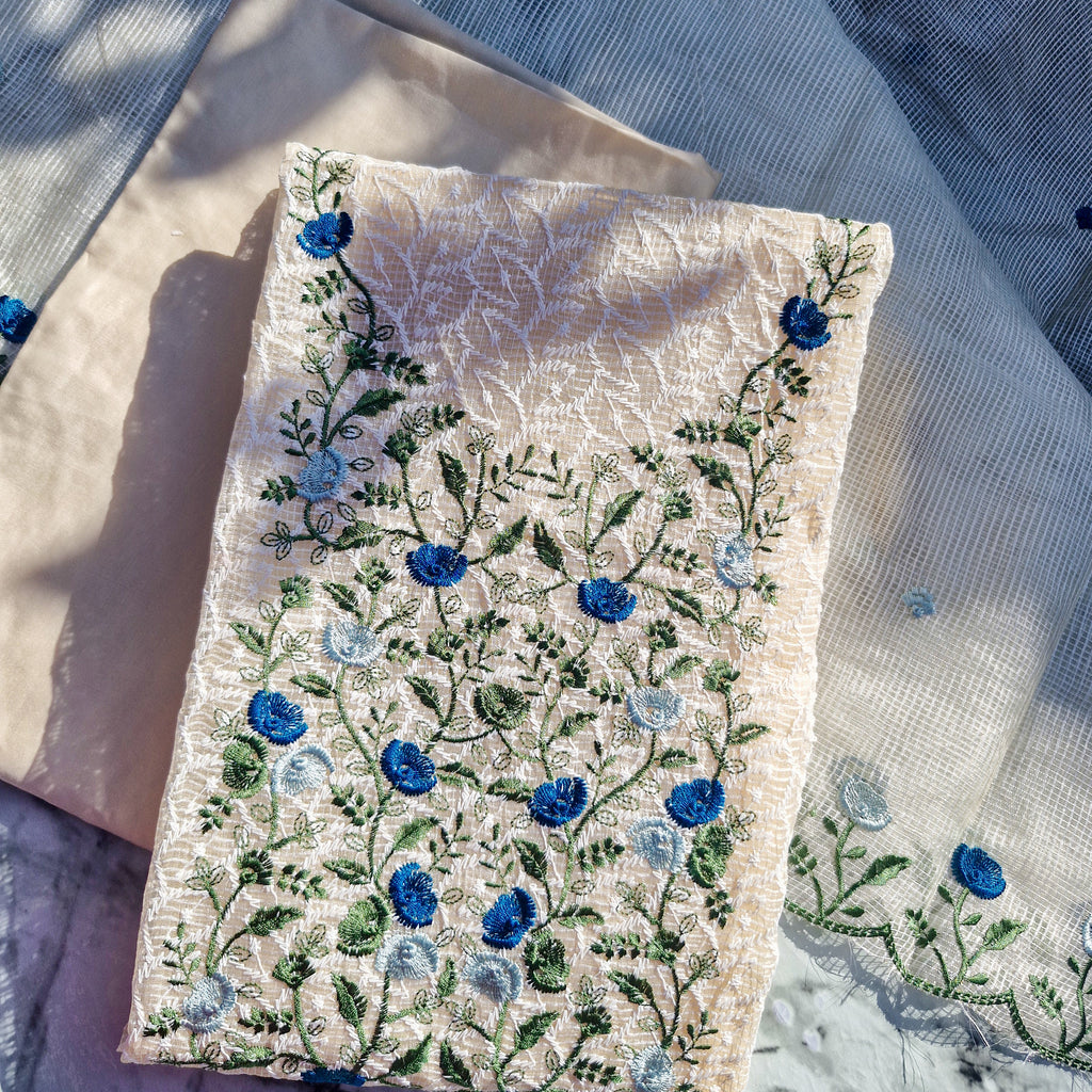 Vintage Meadow Threadwork Salwar Material